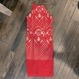 Bardot red midi dress - size Medium US 8